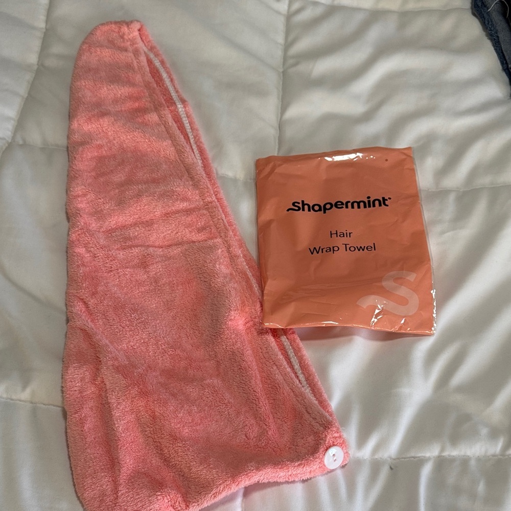 Shapermint Coral Hair Wrap Towel